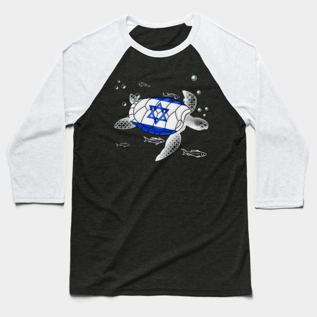 Israel Turtle Baseball T-Shirt by Fusti